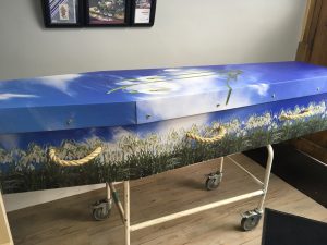 Bespoke Coffin supplied by Albert Parr in Beckenham