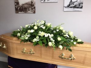 Veneered Coffin supplied by Albert Parr in Beckenham